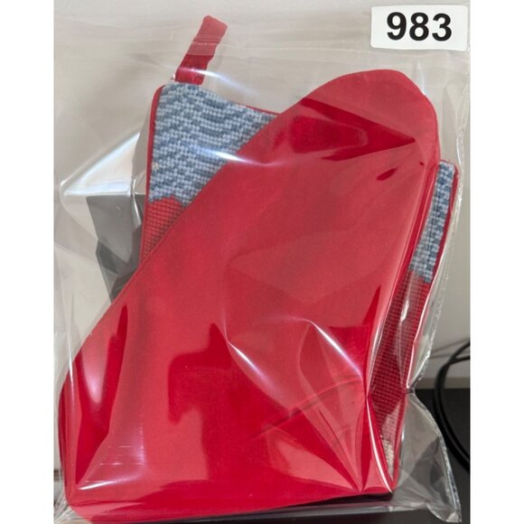 Lands End Angel Needlepoint Embroidered ' Rowan ' Christmas Wool Stocking Red - Picture 8 of 8